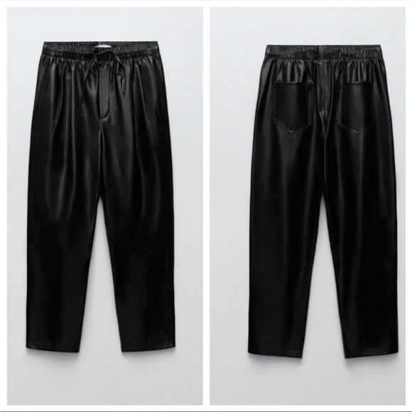 Zara Pants & Jumpsuits Zara Faux Leather Jogger Weekend Jogger